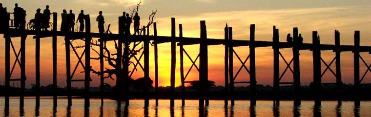 Viaggi Birmania | Amarapura U Bein's Bridge ponte pedonale in tek