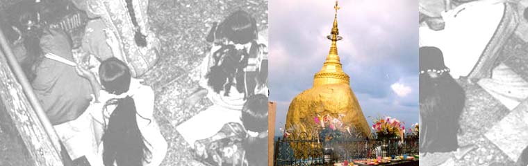 Viaggi Birmania - preghiere alla Golden Rock